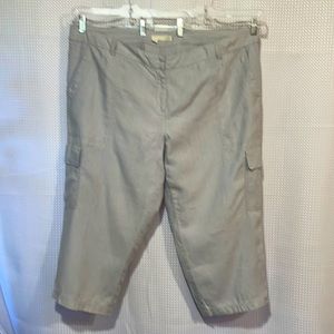 Eileen Fisher Linen Cropped Cargo Wide Leg